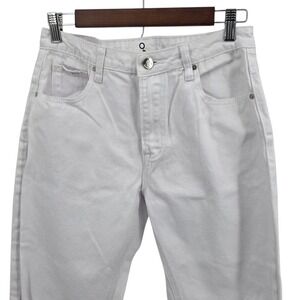 Insane Gene Los Angeles Distressed White Denim Jeans Frayed‎ Hem Size 7/27